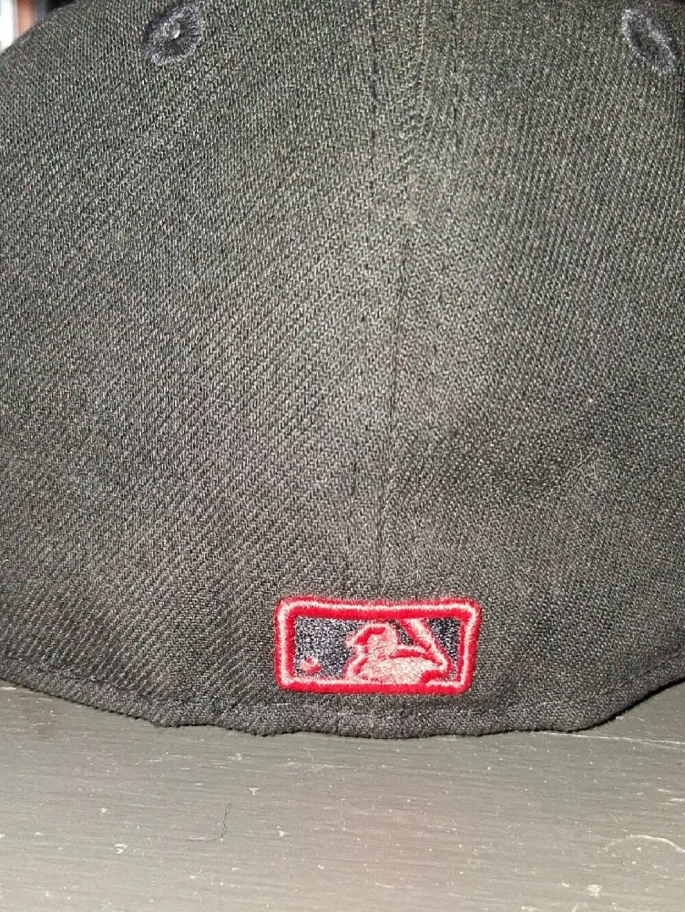 New Era Kids Black Cap with Red Brim and LA Logo